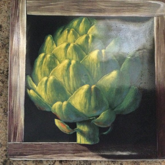 Jay Mercado certified international ceramic plate artichoke square 10" - Picture 7 of 8